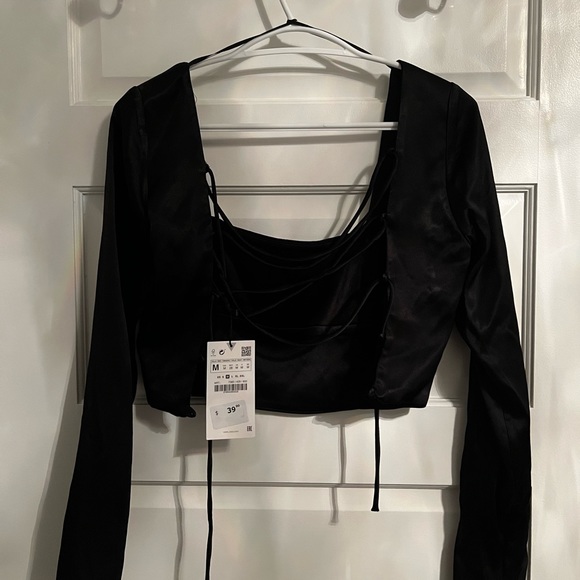 ZARA SATIN CROP TOP - Picture 3 of 3